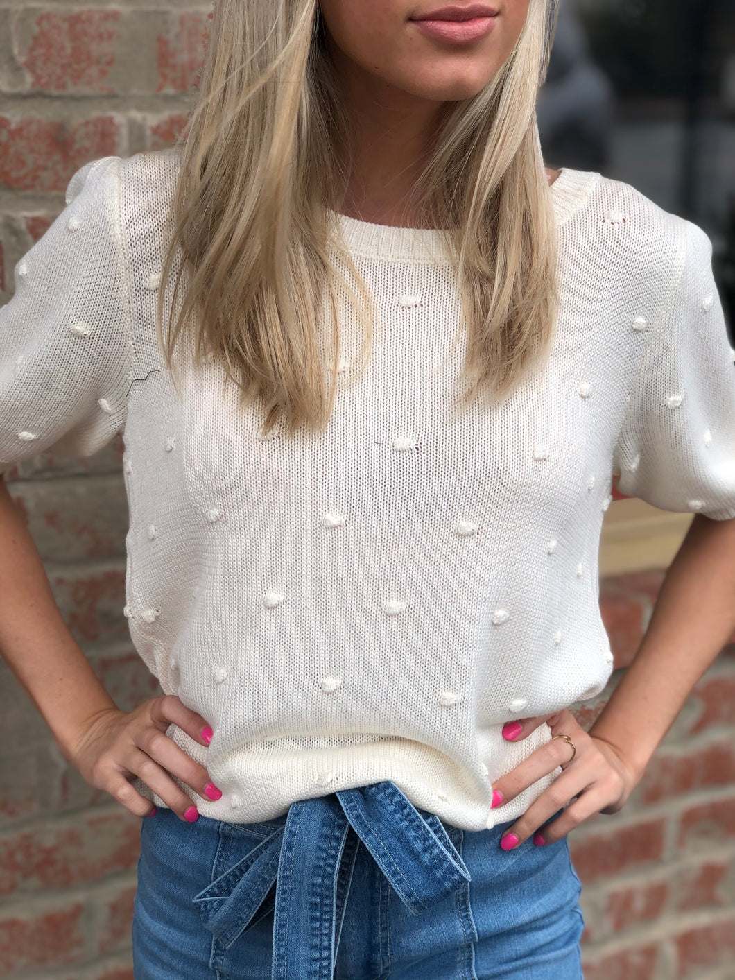 Dot detail sweater