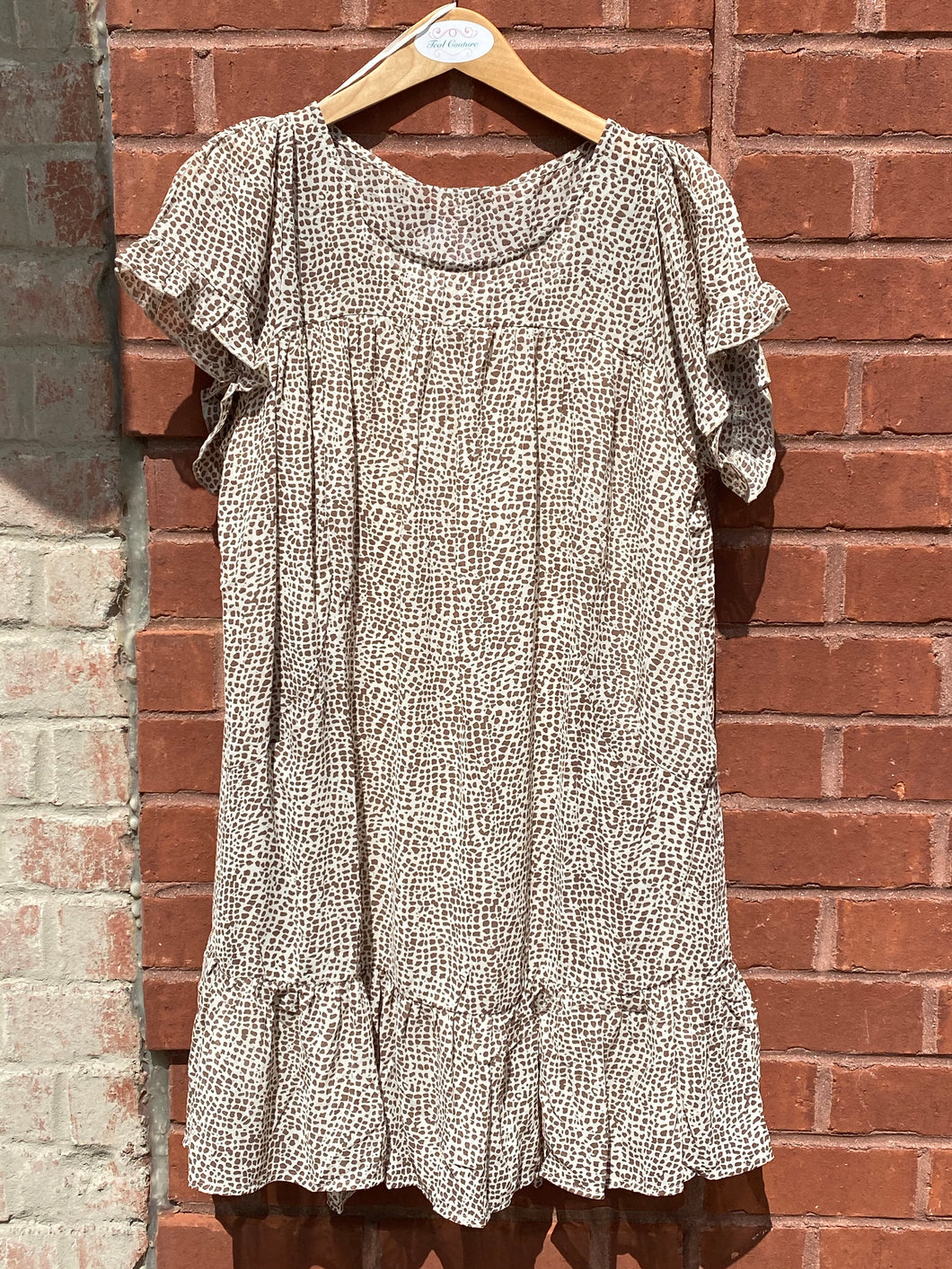 Animal print Dress Oatmeal