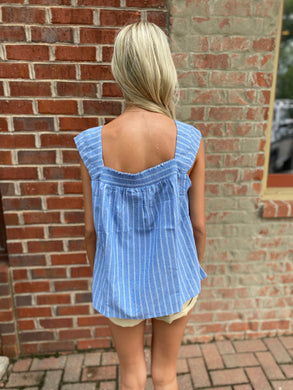 Striped Cap sleeve