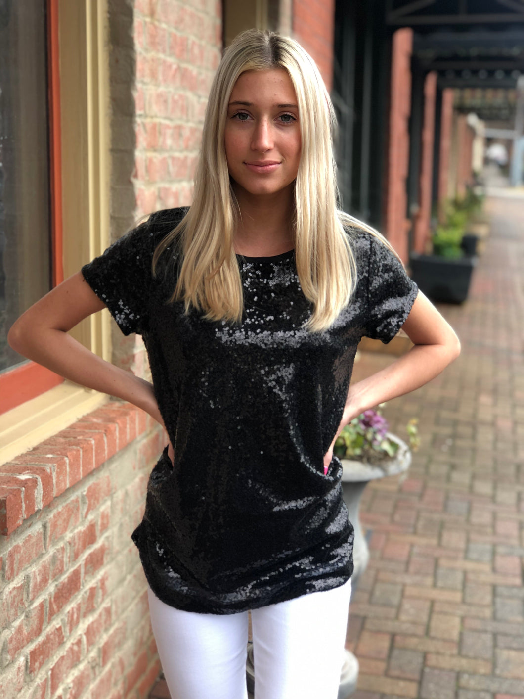 Black Sequin shirt